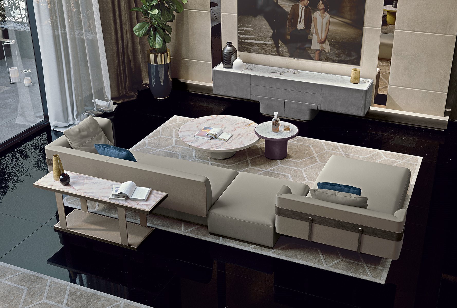 Композиция для гостиной комнаты Longhi Comp 58